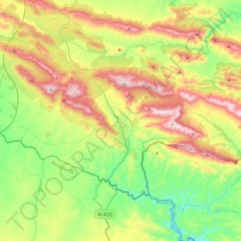 Fuencaliente topographic map, elevation, terrain