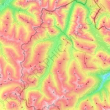 Livigno topographic map, elevation, terrain