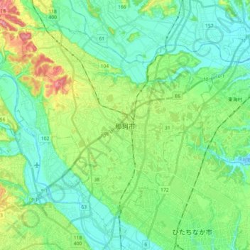 Naka topographic map, elevation, terrain