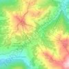 Sestriere topographic map, elevation, terrain