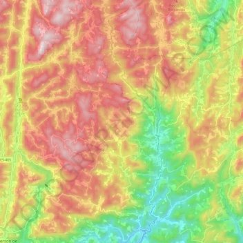 Biriricas topographic map, elevation, terrain