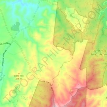 Humbug Scrub topographic map, elevation, terrain