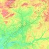 Sarthe topographic map, elevation, terrain