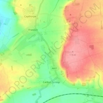 Normanton topographic map, elevation, terrain