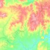 Damião topographic map, elevation, terrain