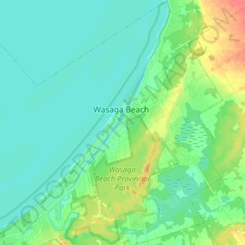 Wasaga Beach Provincial Park topographic map, elevation, terrain