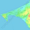 Dakar Region topographic map, elevation, terrain