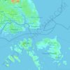 Singapore Strait topographic map, elevation, terrain