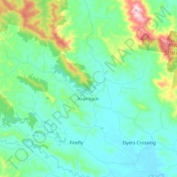 Krambach topographic map, elevation, terrain