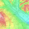 Pitești topographic map, elevation, terrain