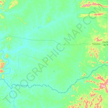 Tucumã topographic map, elevation, terrain