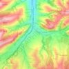 Poronin topographic map, elevation, terrain