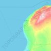 Benghazi topographic map, elevation, terrain