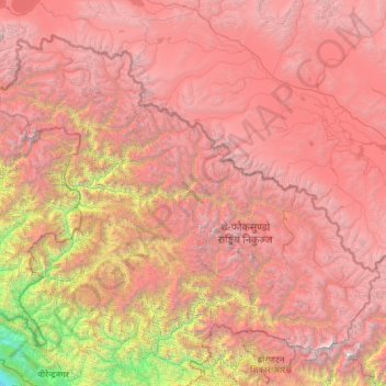 कर्णाली अञ्चल topographic map, elevation, terrain