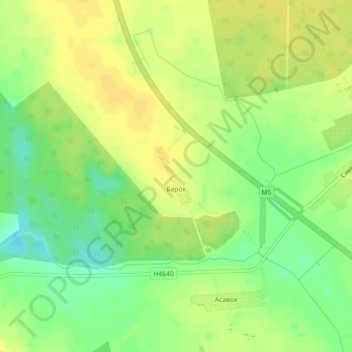 Борок topographic map, elevation, terrain