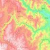 Río Urubamba topographic map, elevation, terrain