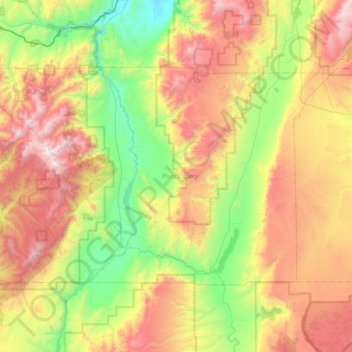 Piute County topographic map, elevation, terrain