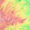 Yijun County topographic map, elevation, terrain