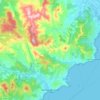 Sainte-Maxime topographic map, elevation, terrain