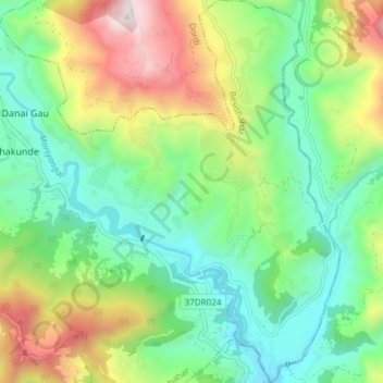 Chiti topographic map, elevation, terrain