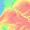 Louga Region topographic map, elevation, terrain