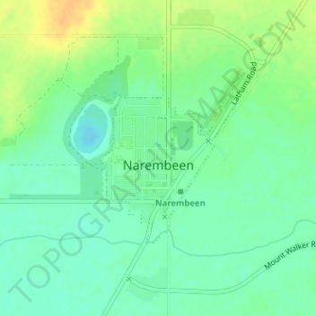 Narembeen topographic map, elevation, terrain