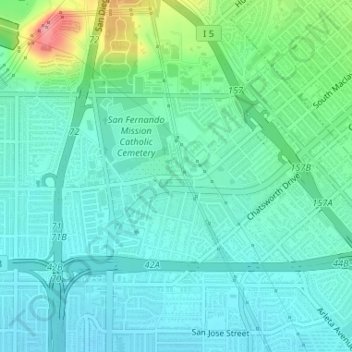 Brand Park topographic map, elevation, terrain