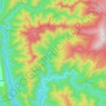 Crookayan topographic map, elevation, terrain