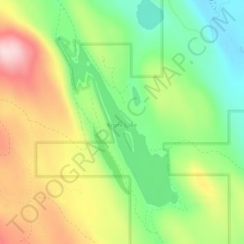 Frank Lake topographic map, elevation, terrain