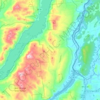 Town of Dresden topographic map, elevation, terrain