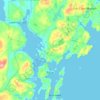 Burin topographic map, elevation, terrain