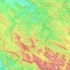 powiat leski topographic map, elevation, terrain