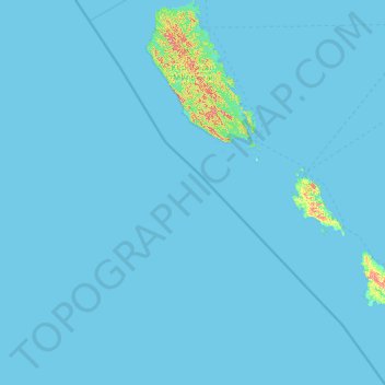 Mentawai Islands Regency topographic map, elevation, terrain