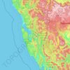 West Coast topographic map, elevation, terrain