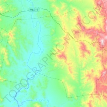 Onavas topographic map, elevation, terrain