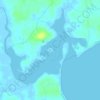 Glebe Island topographic map, elevation, terrain