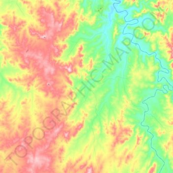 Taylors Flat topographic map, elevation, terrain