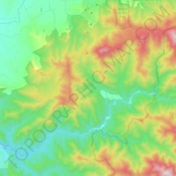 Howqua Hills topographic map, elevation, terrain