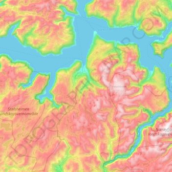 Vik topographic map, elevation, terrain