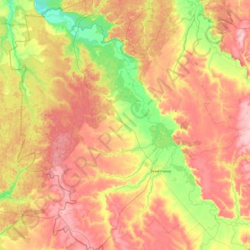 Земетчинский район topographic map, elevation, terrain