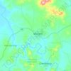 Murgon topographic map, elevation, terrain