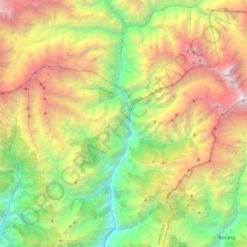 Dharche topographic map, elevation, terrain