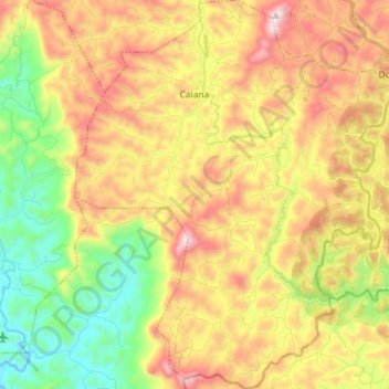 Caiana topographic map, elevation, terrain