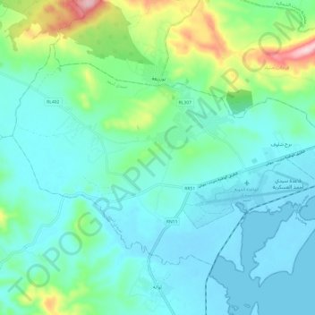 Sidi Ahmed topographic map, elevation, terrain