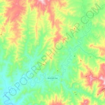 Moonan Flat topographic map, elevation, terrain
