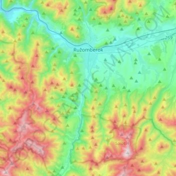 Rosenberg topographic map, elevation, terrain