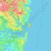 Port Jackson topographic map, elevation, terrain