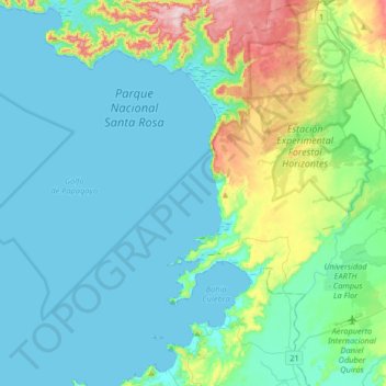 Nacascolo topographic map, elevation, terrain