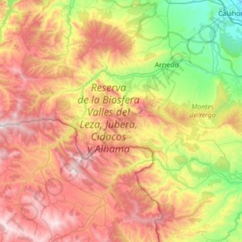 Río Cidacos topographic map, elevation, terrain