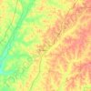 Attala County topographic map, elevation, terrain